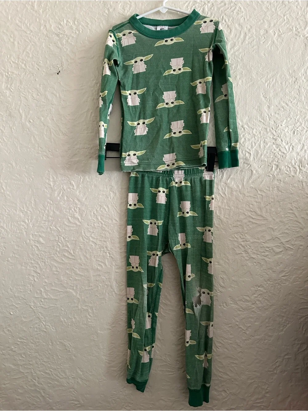 Hanna Andersson Star Wars The Child Grogu Green Pajama Set FLAWS Kids Children 5